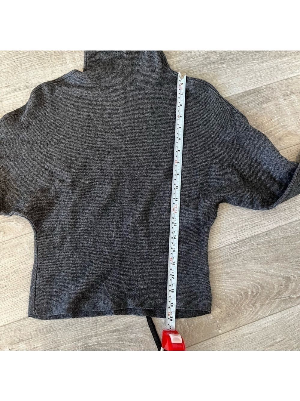 ARITZIA BABATON Wool Linen Blend Turtleneck Sweater, Grey, XS - Picture 10 of 11